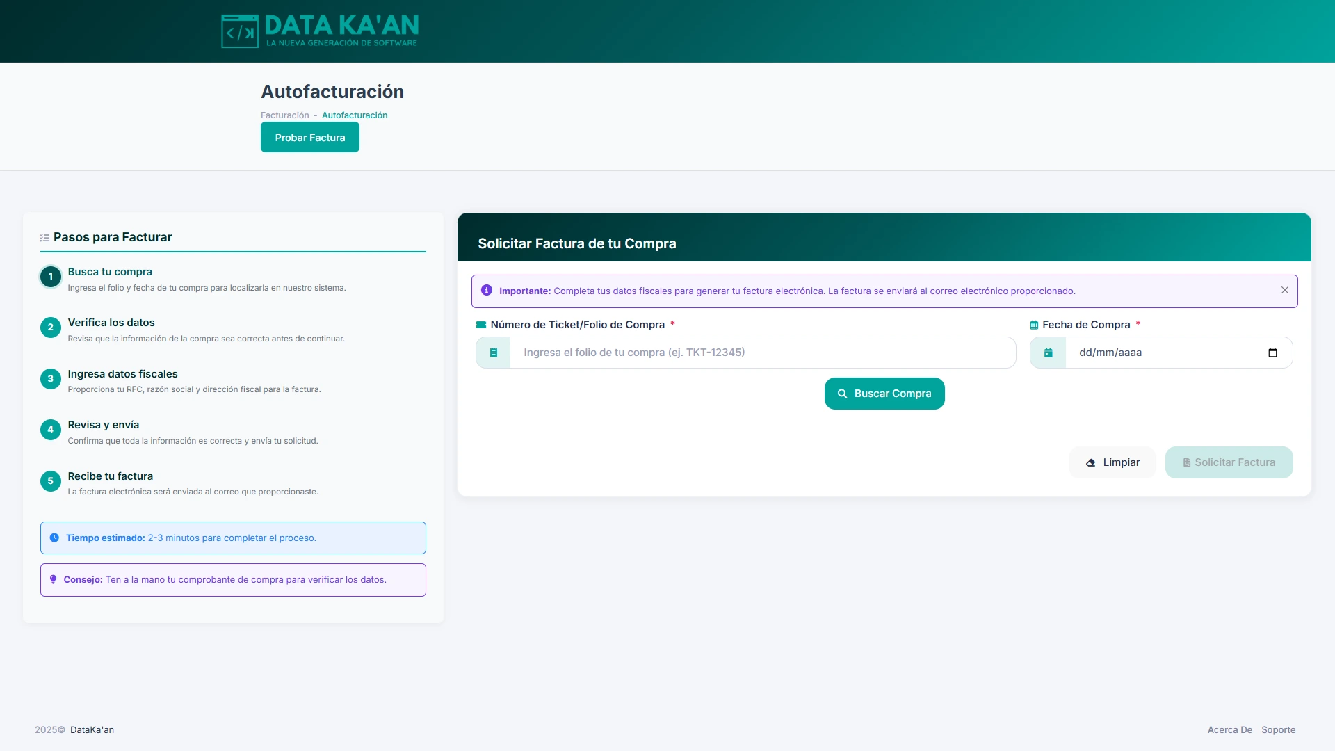 KaanBake software de punto de venta para panaderías con portal de facturación electrónica integrado y personalizado